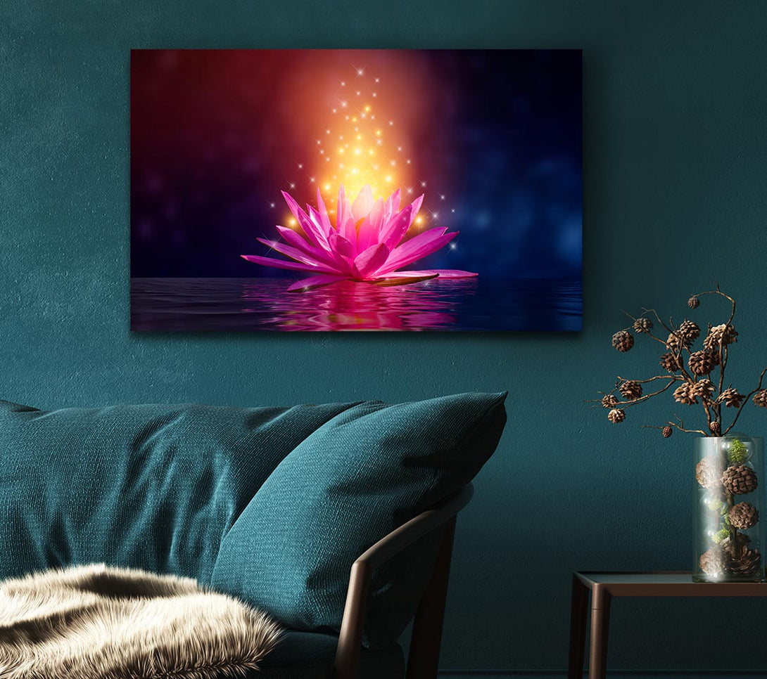 Picture of Magical Lillie emitting spores Canvas Print Wall Art