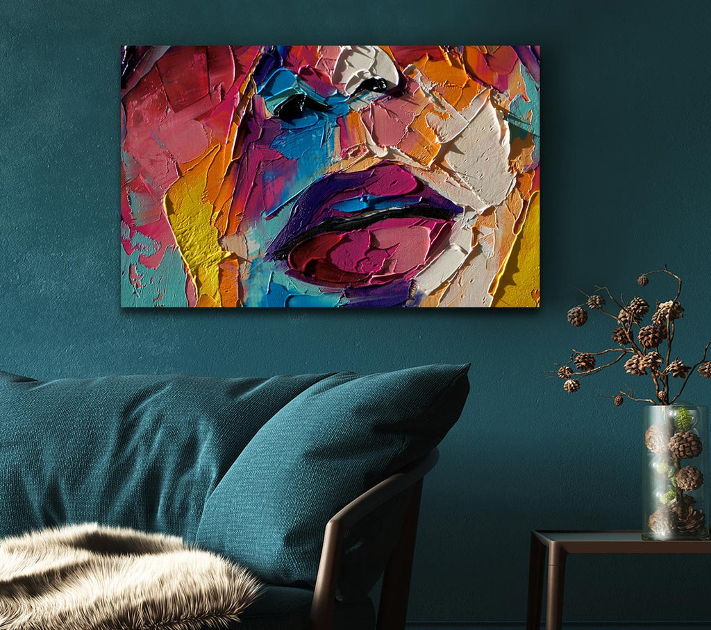 Picture of Textures of paint and colour Canvas Print Wall Art