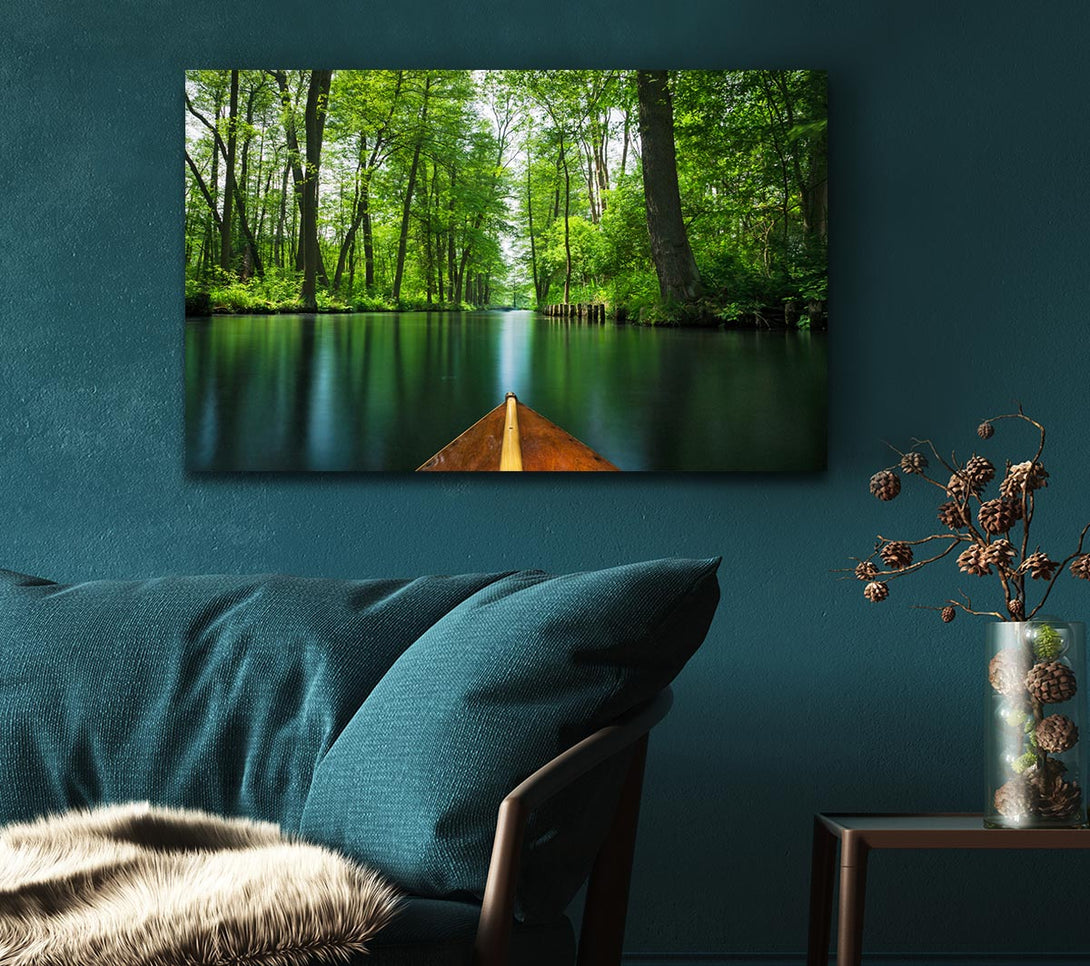  A Canvas Print of Sitting on a row boat journey Canvas Art