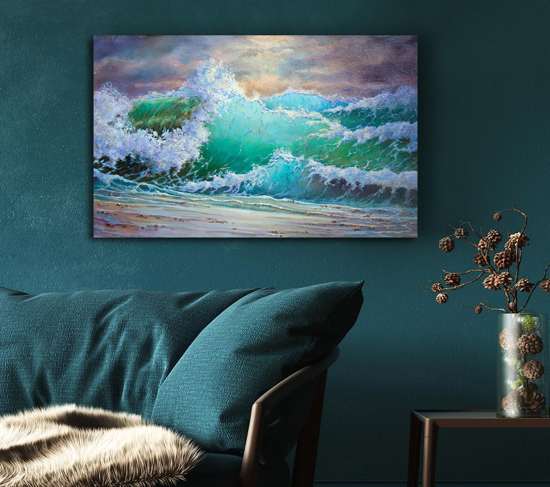  A Canvas Print of Crashing Waters Of Paint Canvas Wall Art
