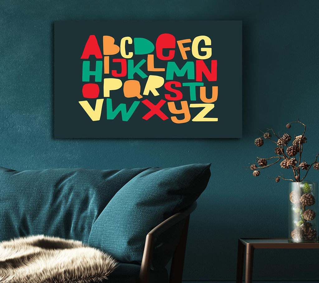 Picture of The Alphabet Modern Canvas Print Wall Art