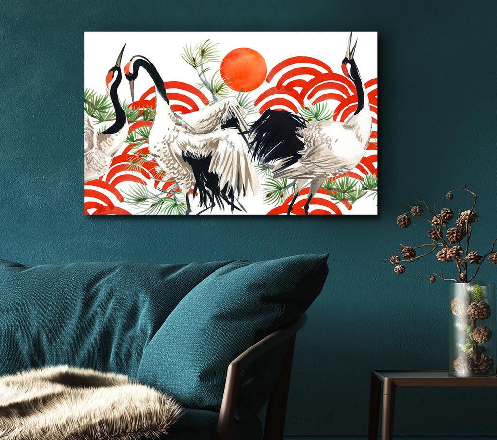 Picture of Japanese Stork Canvas Print Wall Art