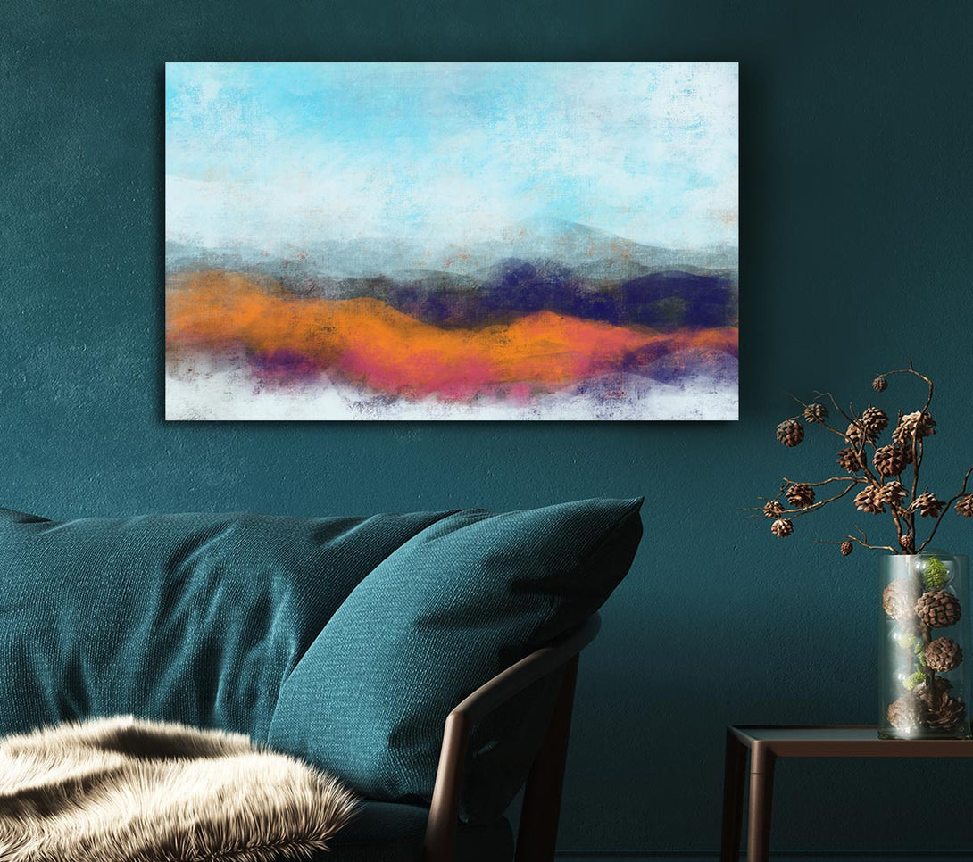 Picture of Rough Orange And Blue Canvas Print Wall Art