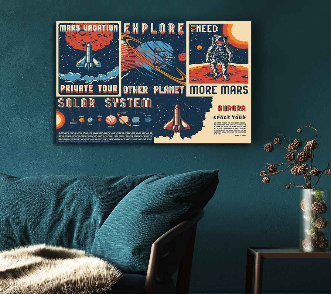  A Canvas Print of Explore The Planets Canvas Art