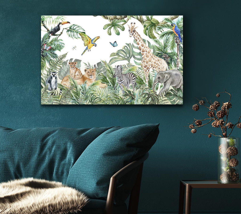 Picture of Safari Jungle Adventure Canvas Print Wall Art