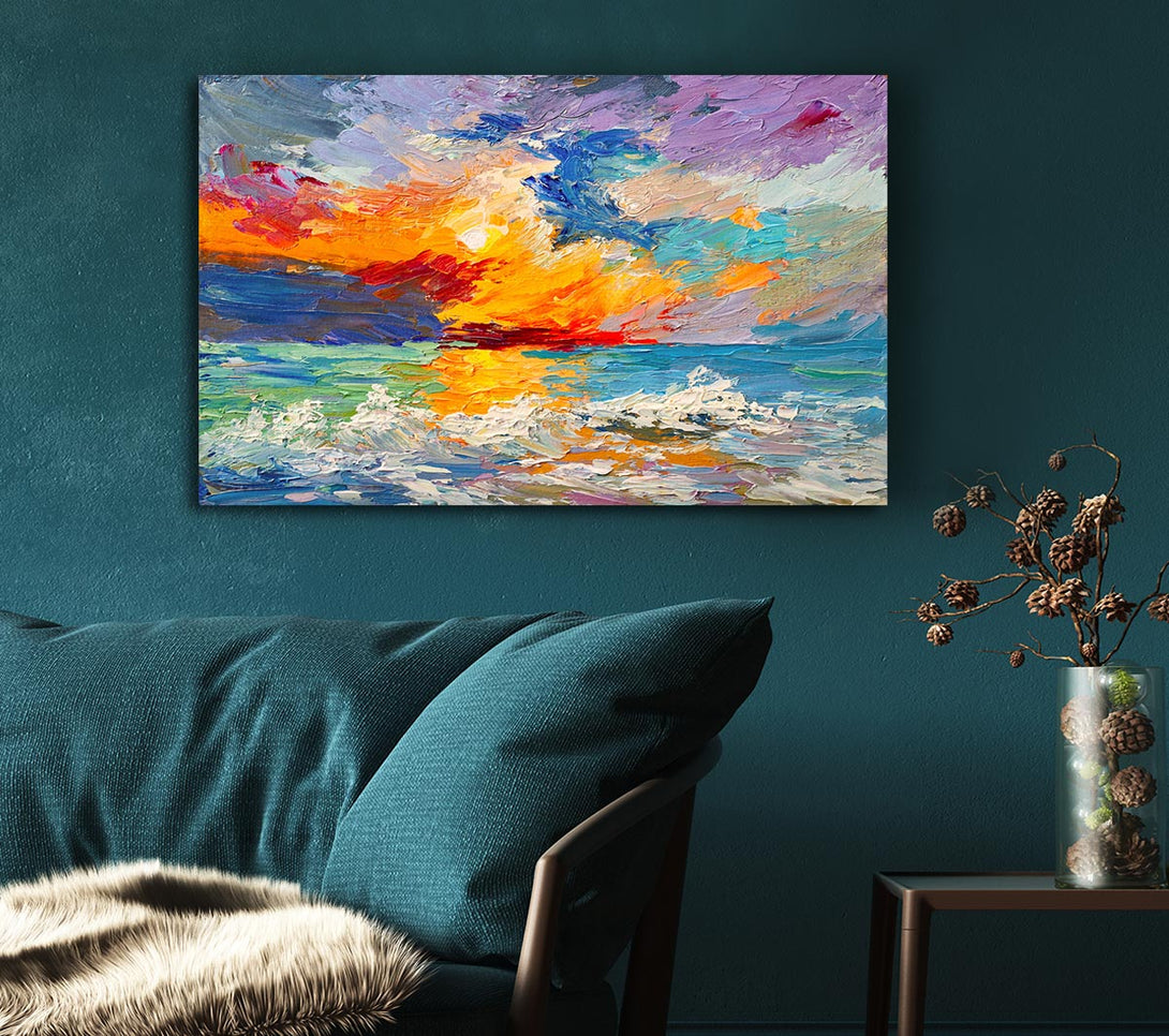 Picture of Stunning Sunset Explosion Canvas Print Wall Art