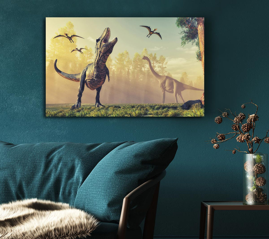 Picture of The Mighty T-Rex Canvas Print Wall Art