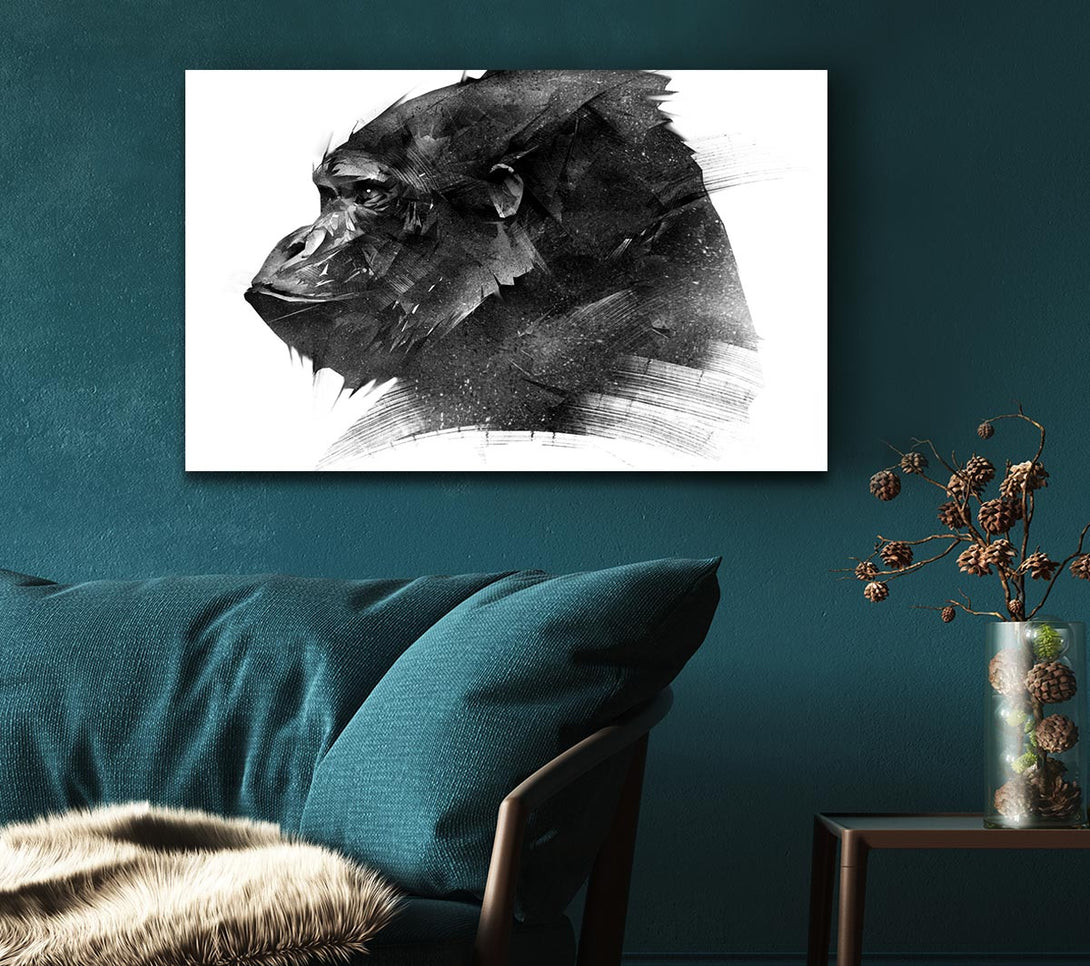 Picture of Washed Out Gorilla Canvas Print Wall Art