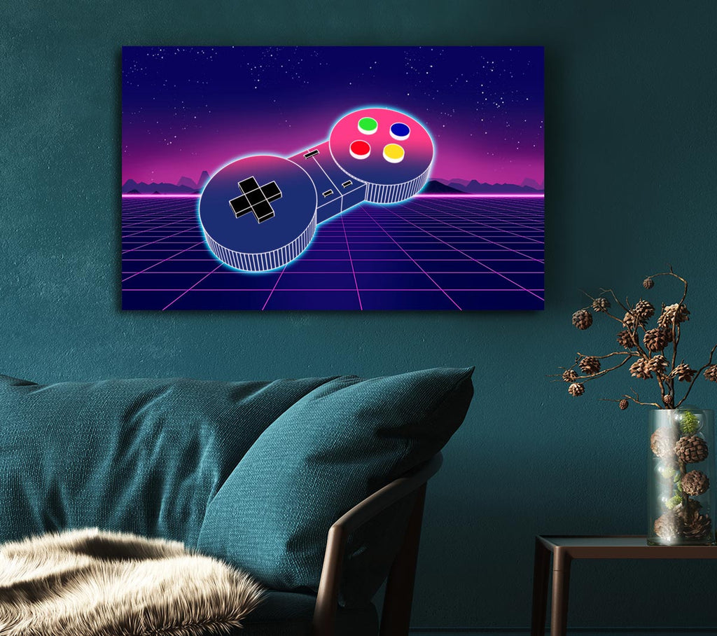 Picture of Retro Game Controller Canvas Print Wall Art