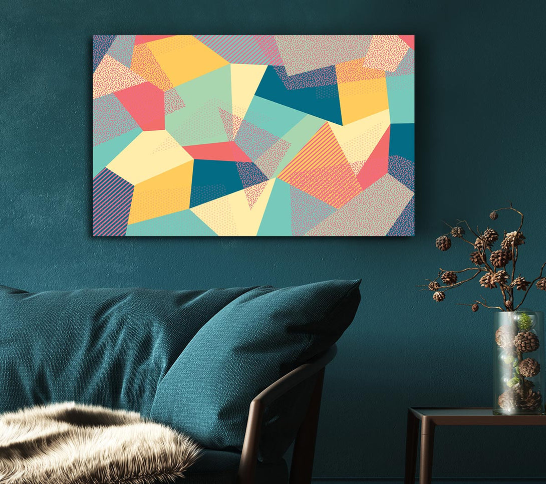 Picture of Abstract Triangles Canvas Print Wall Art