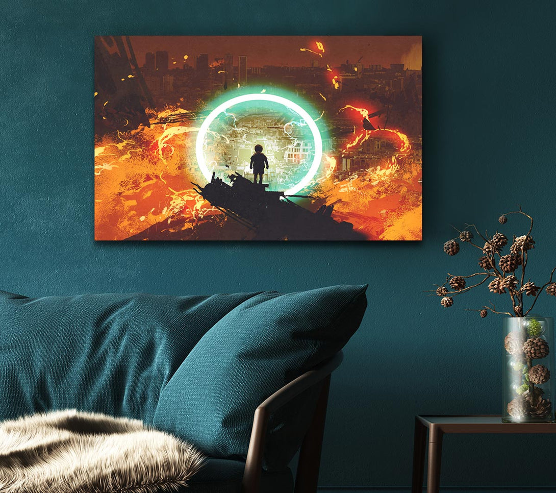  A Canvas Print of The Neon Ring Of Fire Canvas Art
