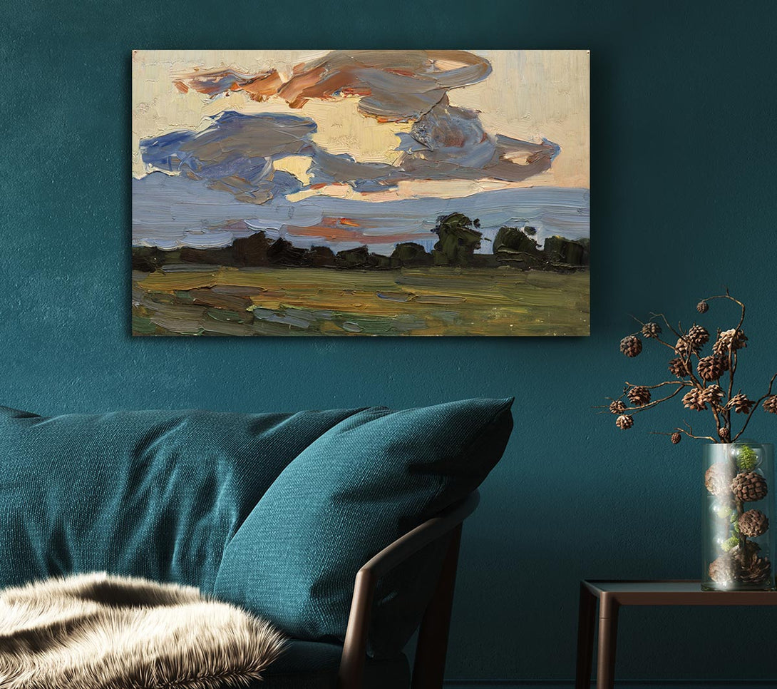  A Canvas Print of Abstract Countryside Canvas Art