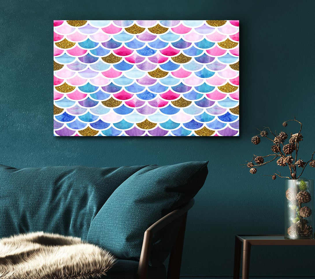  A Canvas Print of Mermaid Scales Canvas Wall Art