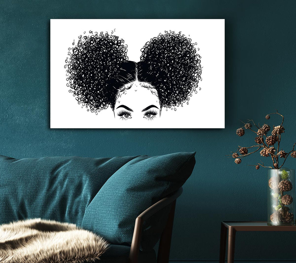 Picture of Funk Hair Woman Canvas Print Wall Art