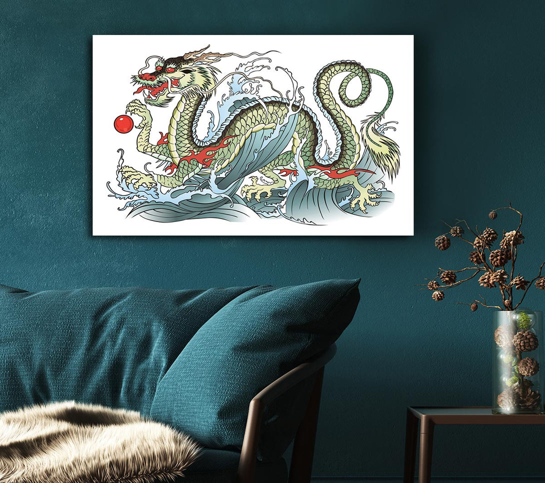 Picture of The Chinese Dragon Dance Canvas Print Wall Art