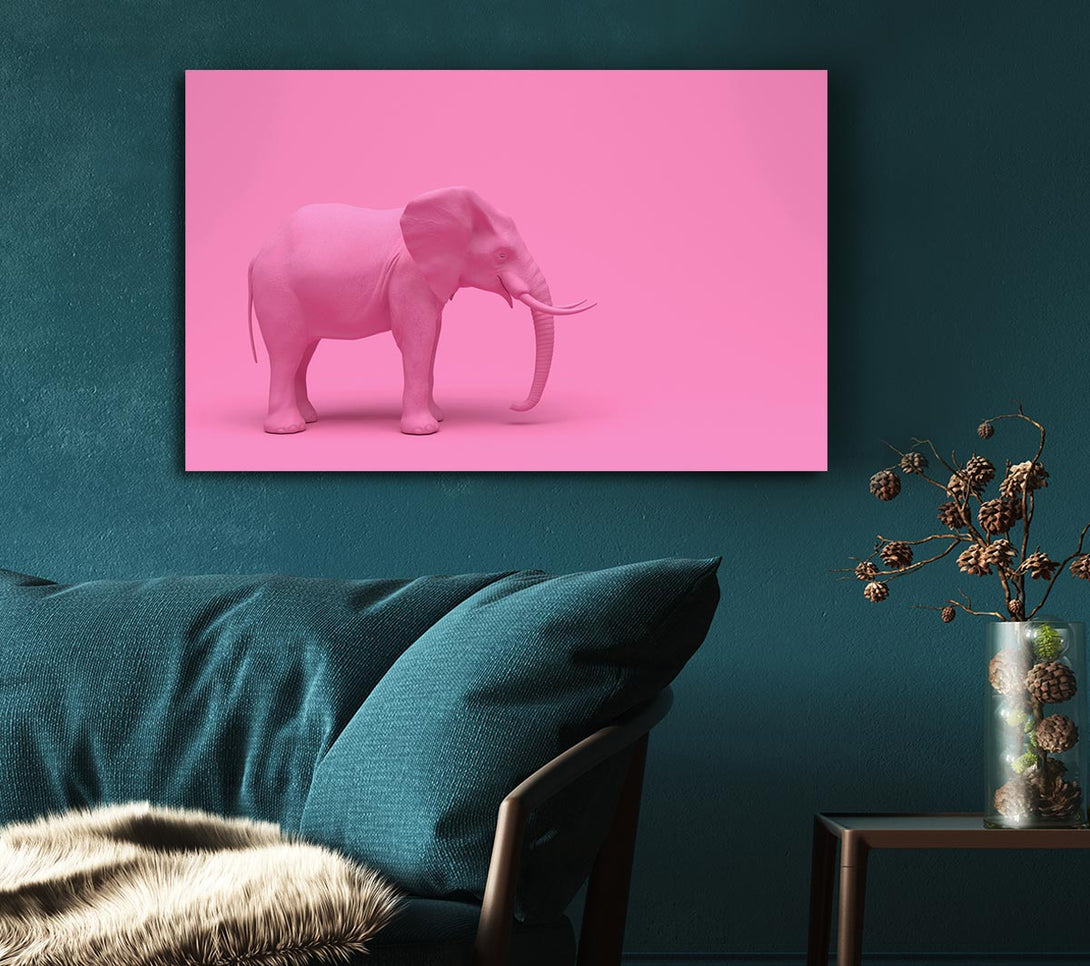 Picture of The Pink Elephant Canvas Print Wall Art