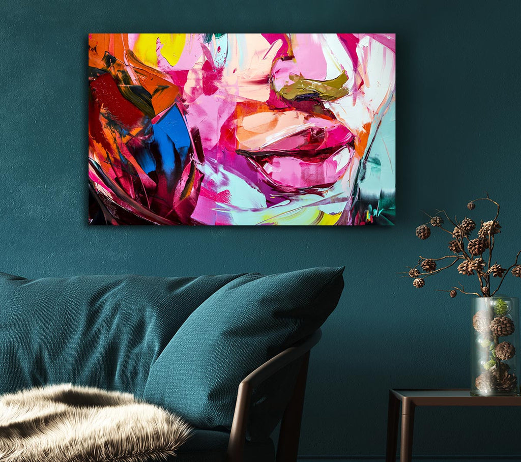 Picture of The Lips Of Colour Canvas Print Wall Art
