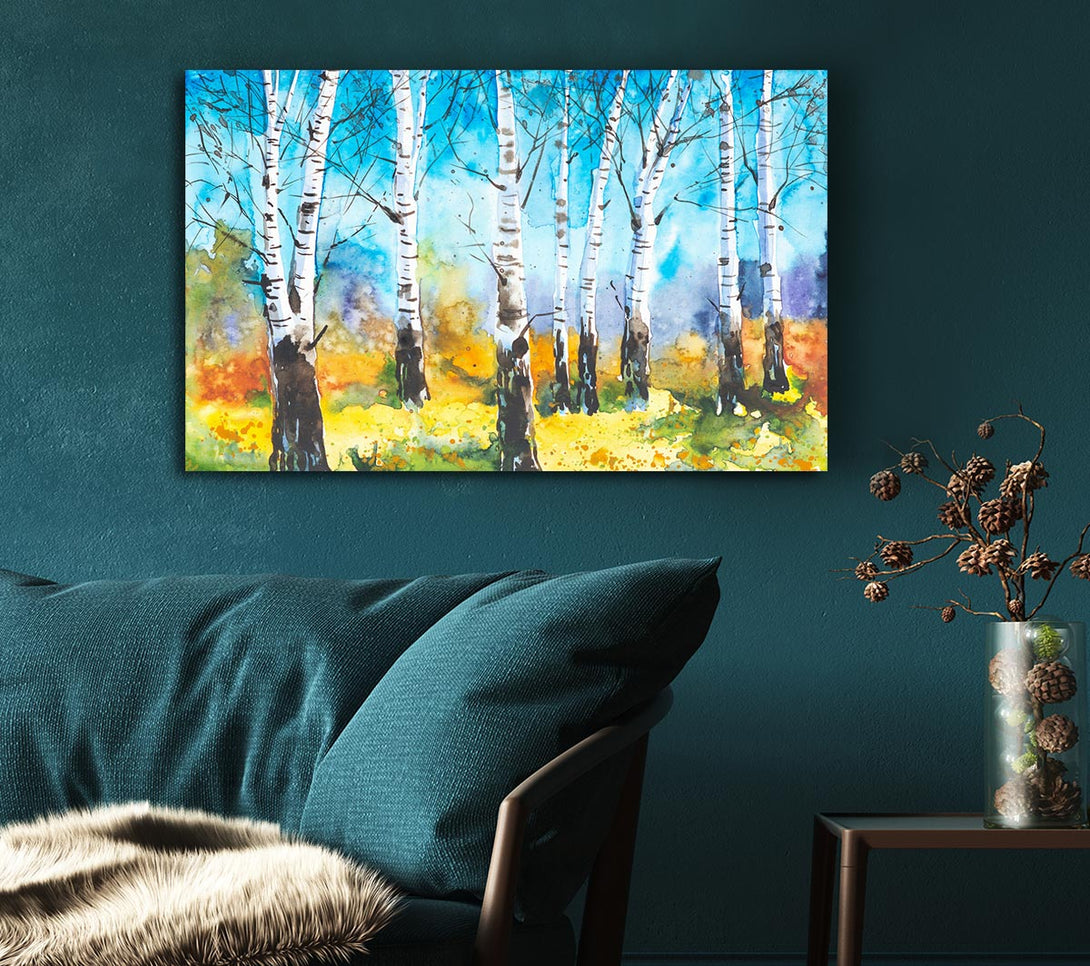 Picture of The Beautiful Birch Trees Canvas Print Wall Art