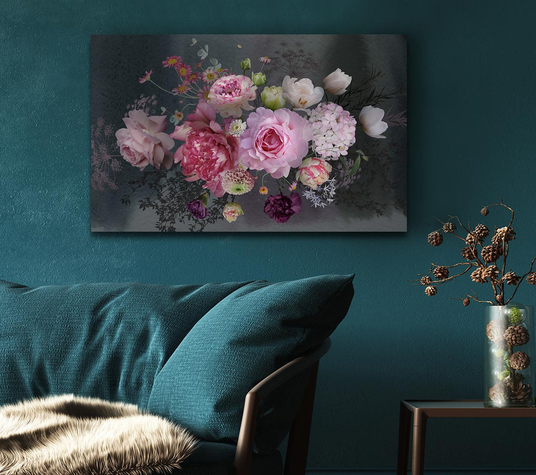 Picture of Realism Flowers Canvas Print Wall Art