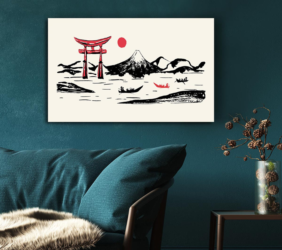 Picture of Temples Of The Mountain Canvas Print Wall Art