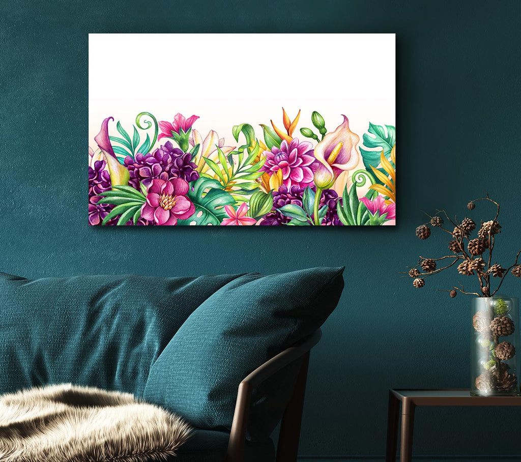 Picture of Tropical Flowers Canvas Print Wall Art