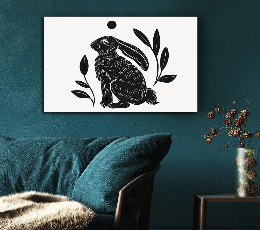 Picture of Tattoo Bunny Sun Canvas Print Wall Art