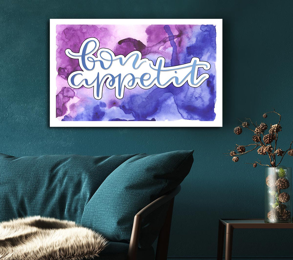 Picture of Bon Appetit Saying Canvas Print Wall Art