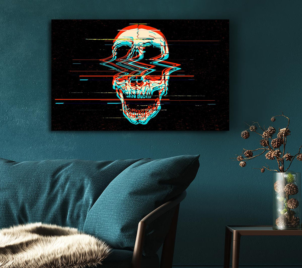 Picture of The Fuzzy Skull Canvas Print Wall Art
