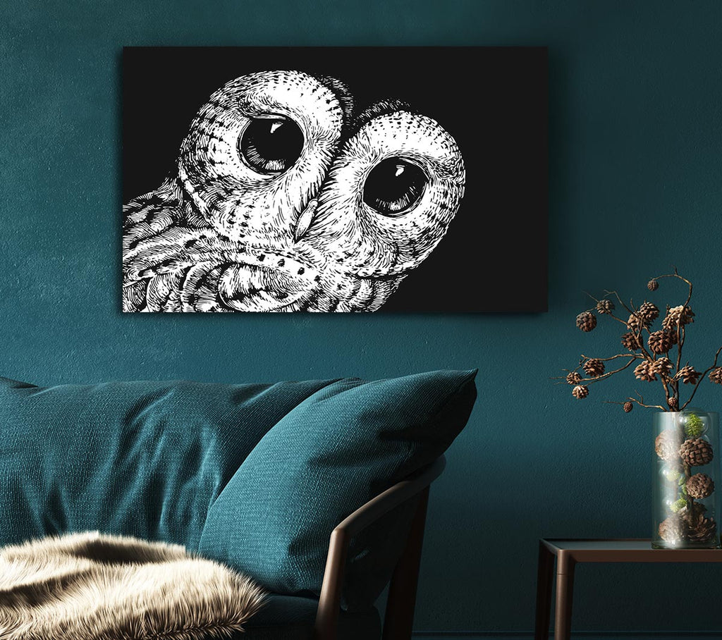 Picture of The Big Eyed Owl Canvas Print Wall Art
