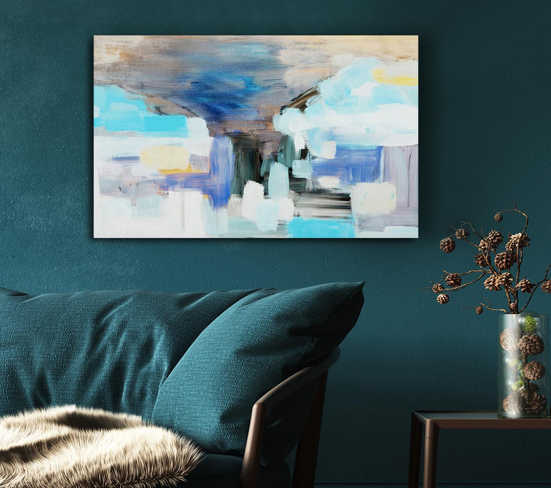 Picture of Chalk Cloud Blue Canvas Print Wall Art