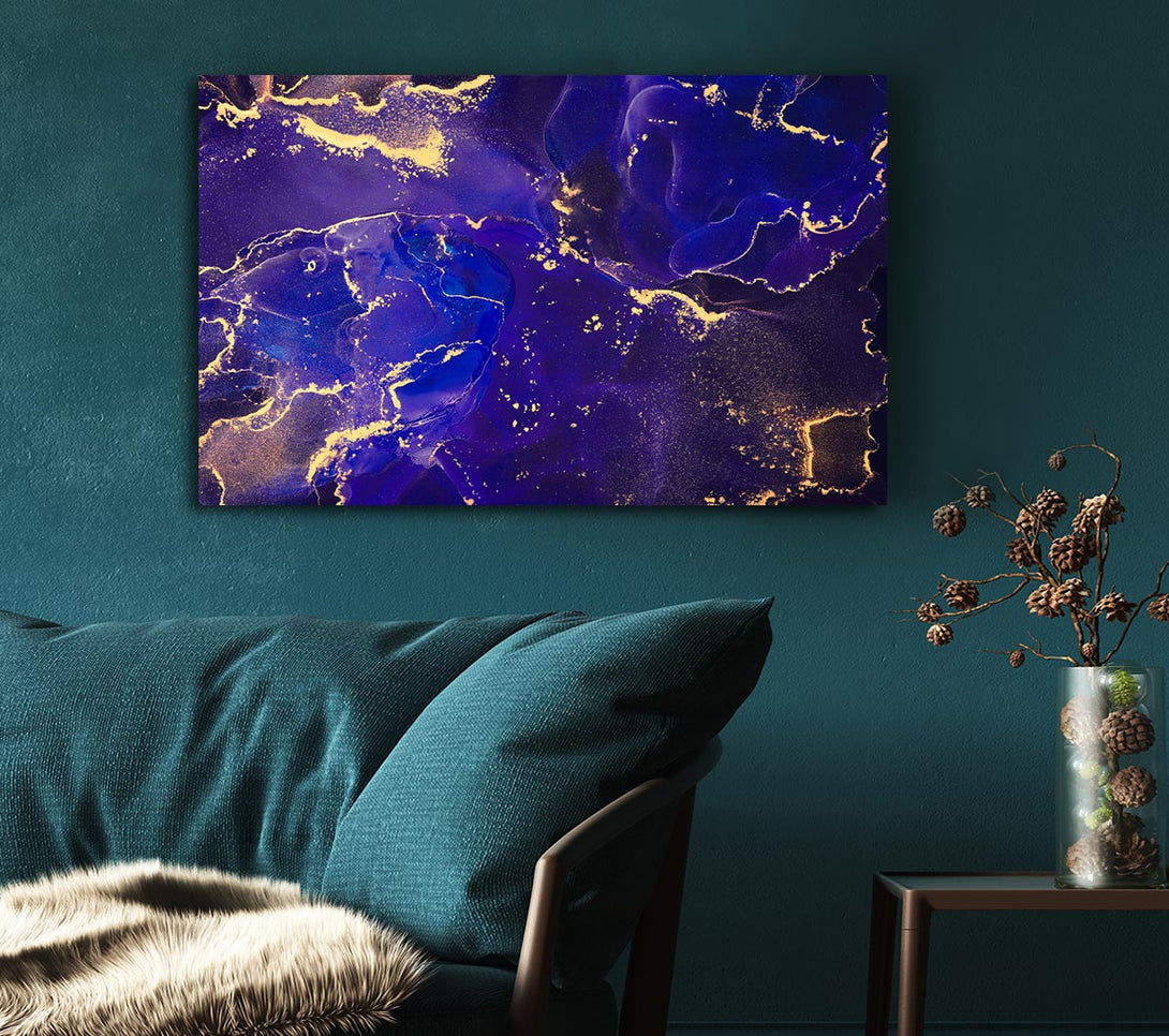 Picture of Royal Blue Glitter Canvas Print Wall Art