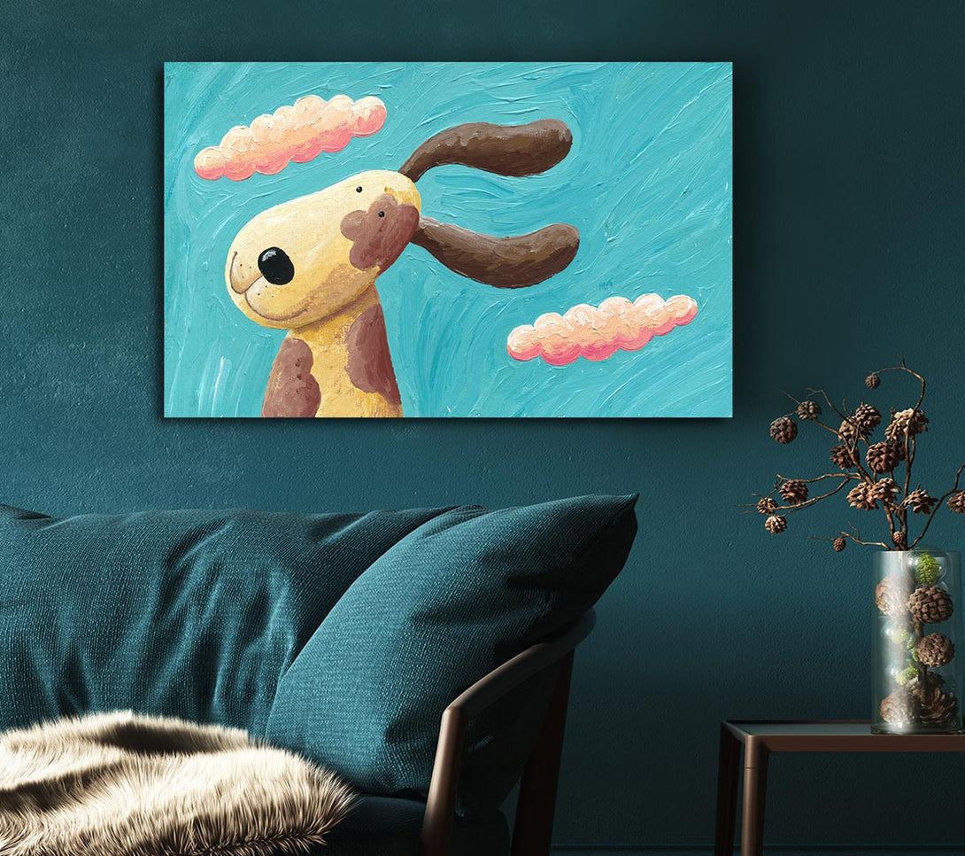 Picture of The Dog In The Wind Canvas Print Wall Art