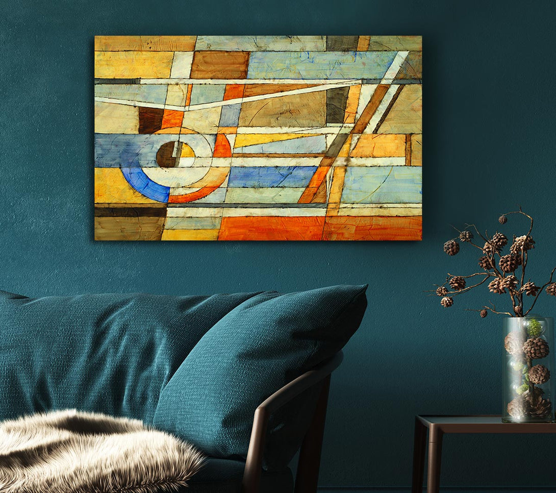 Picture of Abstract Grids Of Colours Canvas Print Wall Art