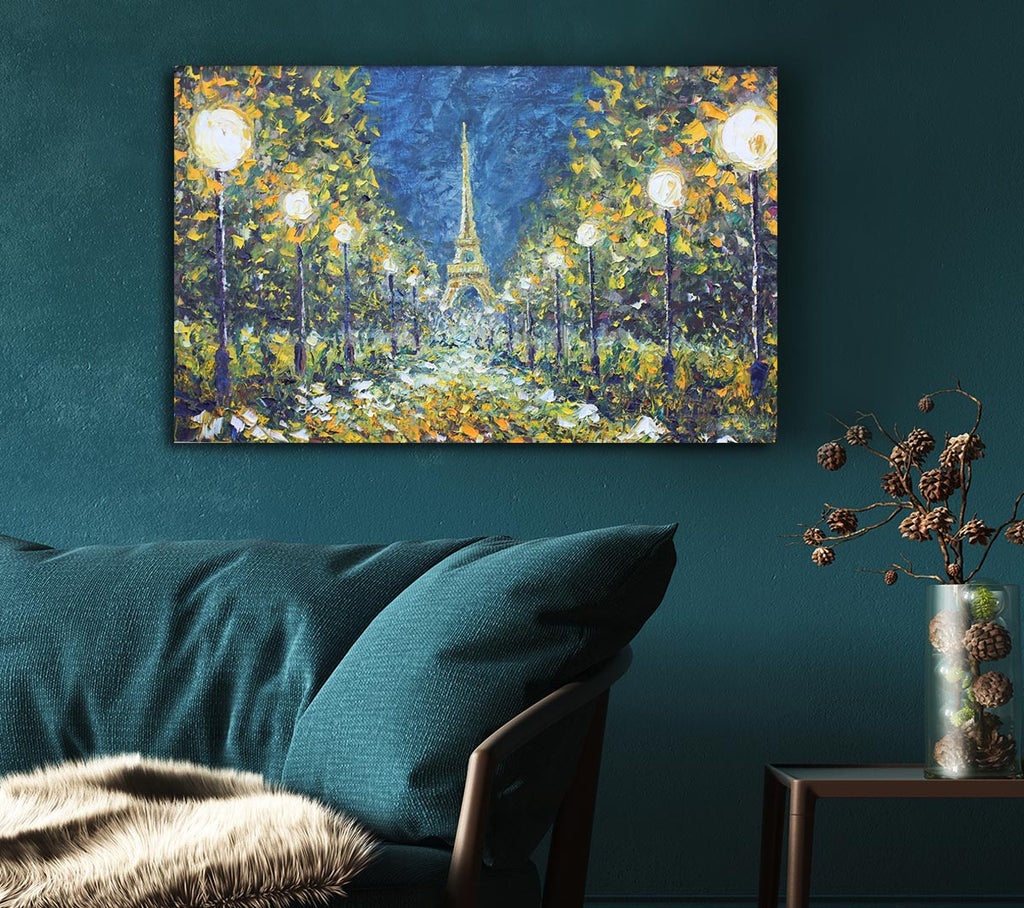 Picture of The Streetlights To Paris Canvas Print Wall Art