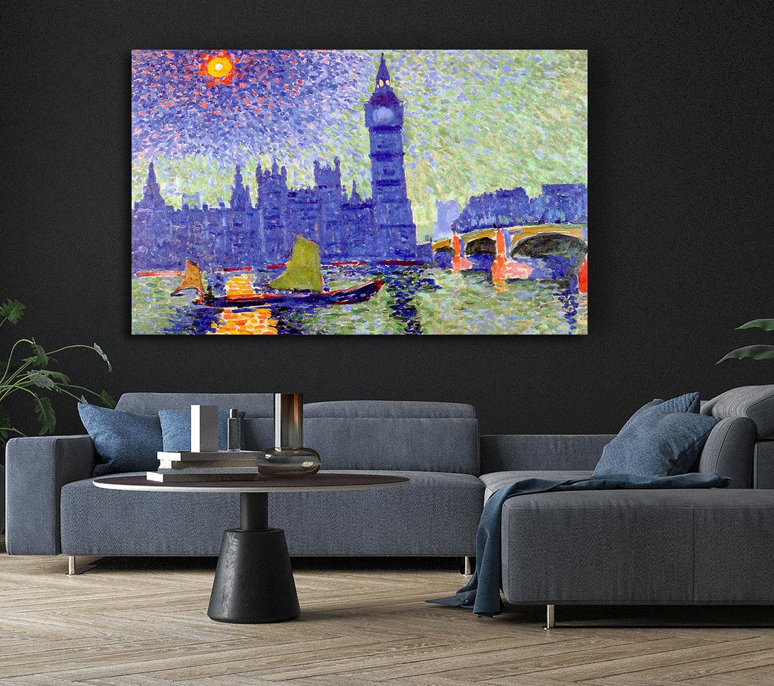 Picture of Claude Monet Thames Canvas Print Wall Art