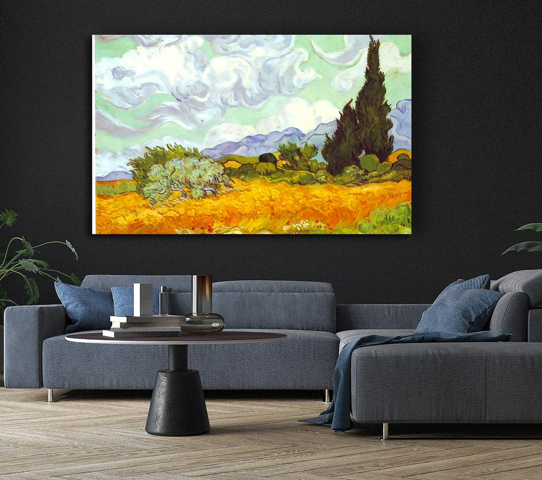 Picture of Van Gogh Cornfield With Cyprusses Canvas Print Wall Art