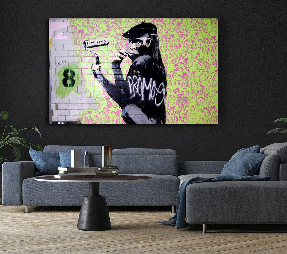 Picture of Chimp Artist Canvas Print Wall Art