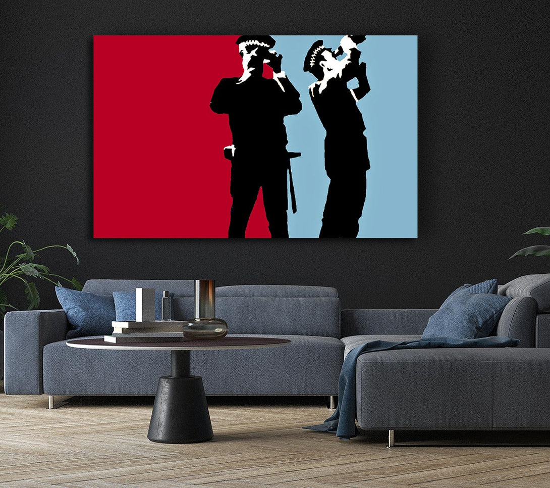 Picture of Constabulary Blue Red Canvas Print Wall Art