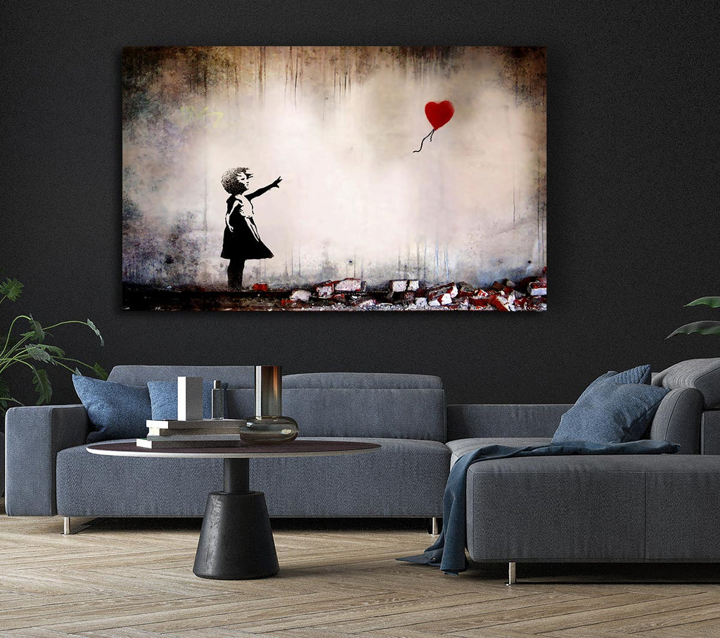 Picture of Heart Balloon Canvas Print Wall Art
