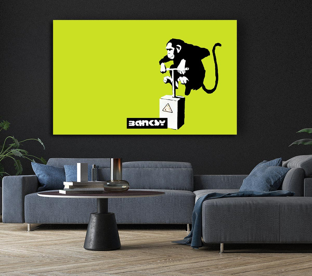 Picture of Monkey Detonator Lime Canvas Print Wall Art