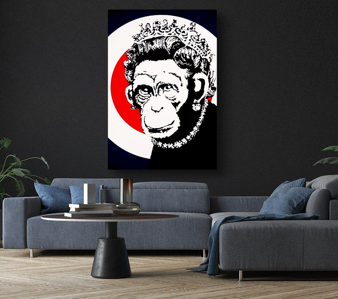 Picture of Queen Chimp Canvas Print Wall Art