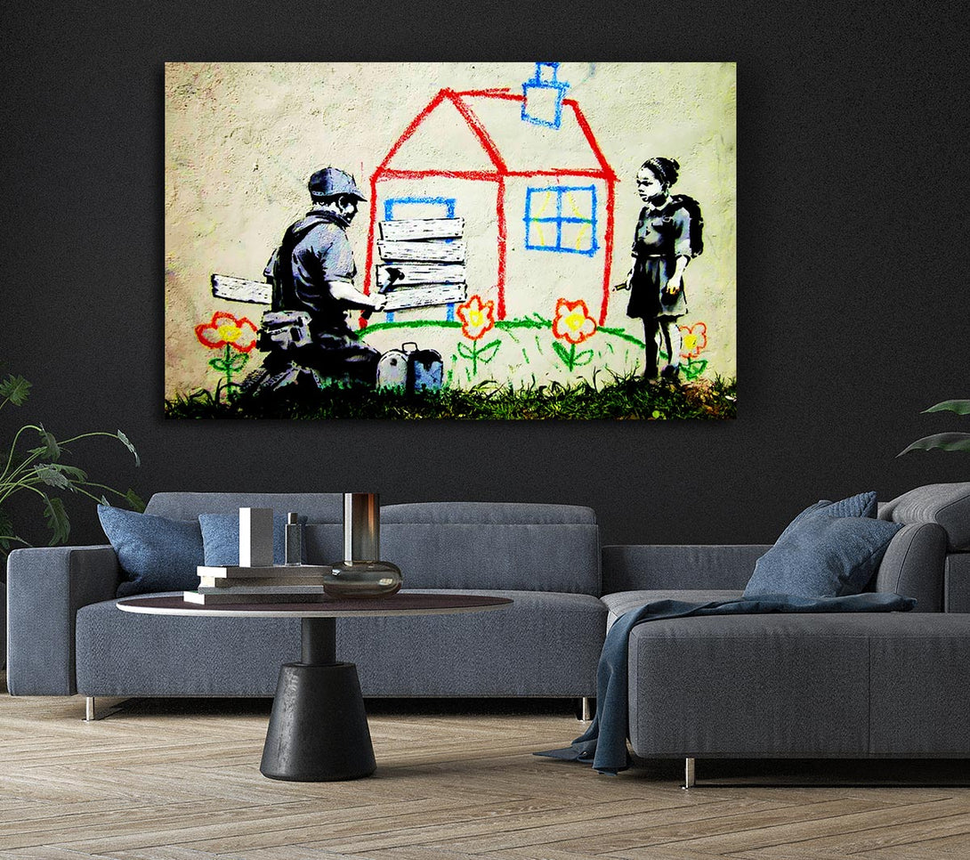 Picture of Wendy House Barricade Canvas Print Wall Art