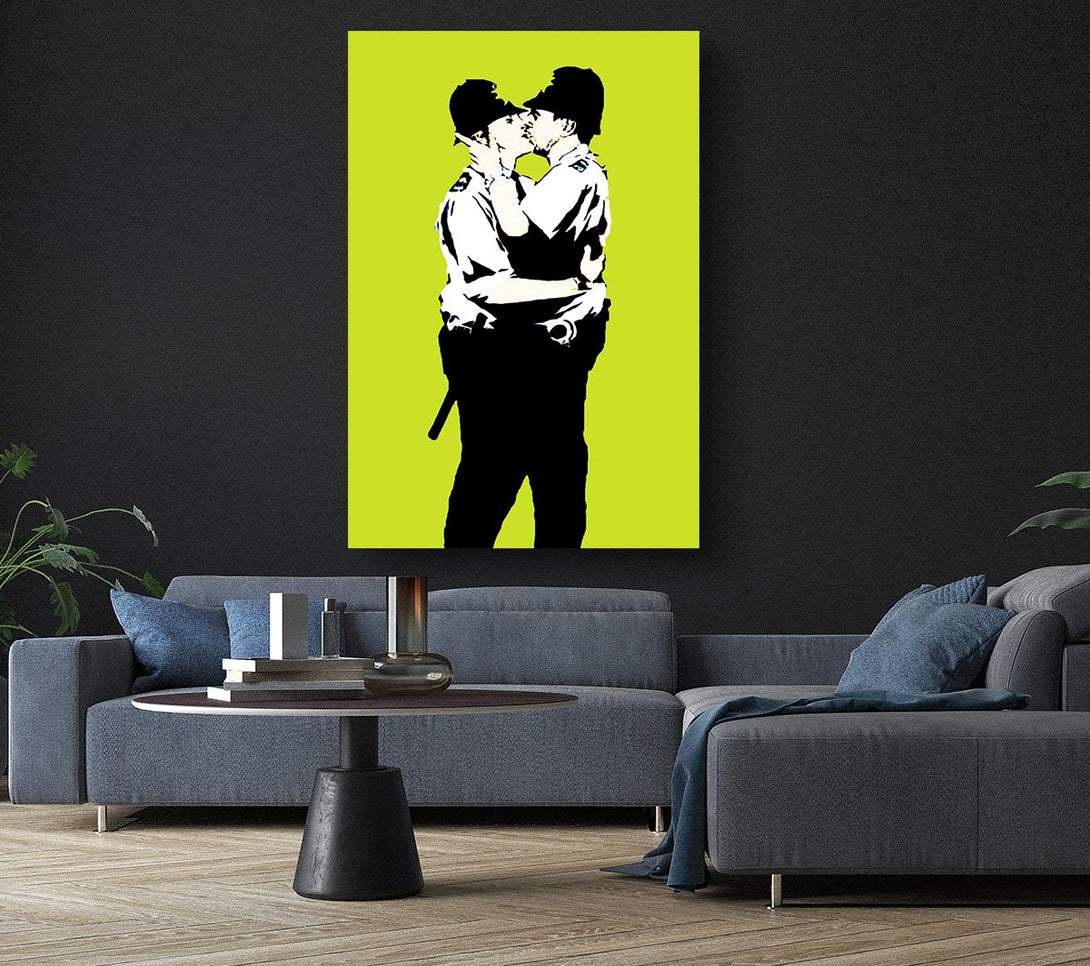 Picture of Bent Coppers Lime Canvas Print Wall Art