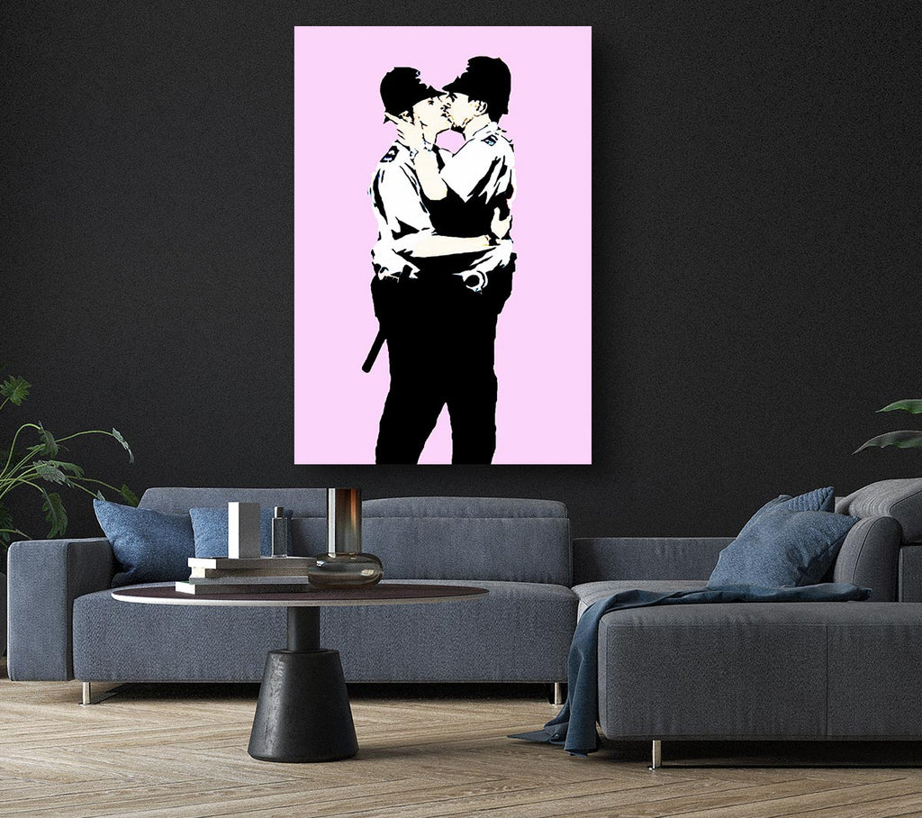 Picture of Bent Coppers Pink Canvas Print Wall Art