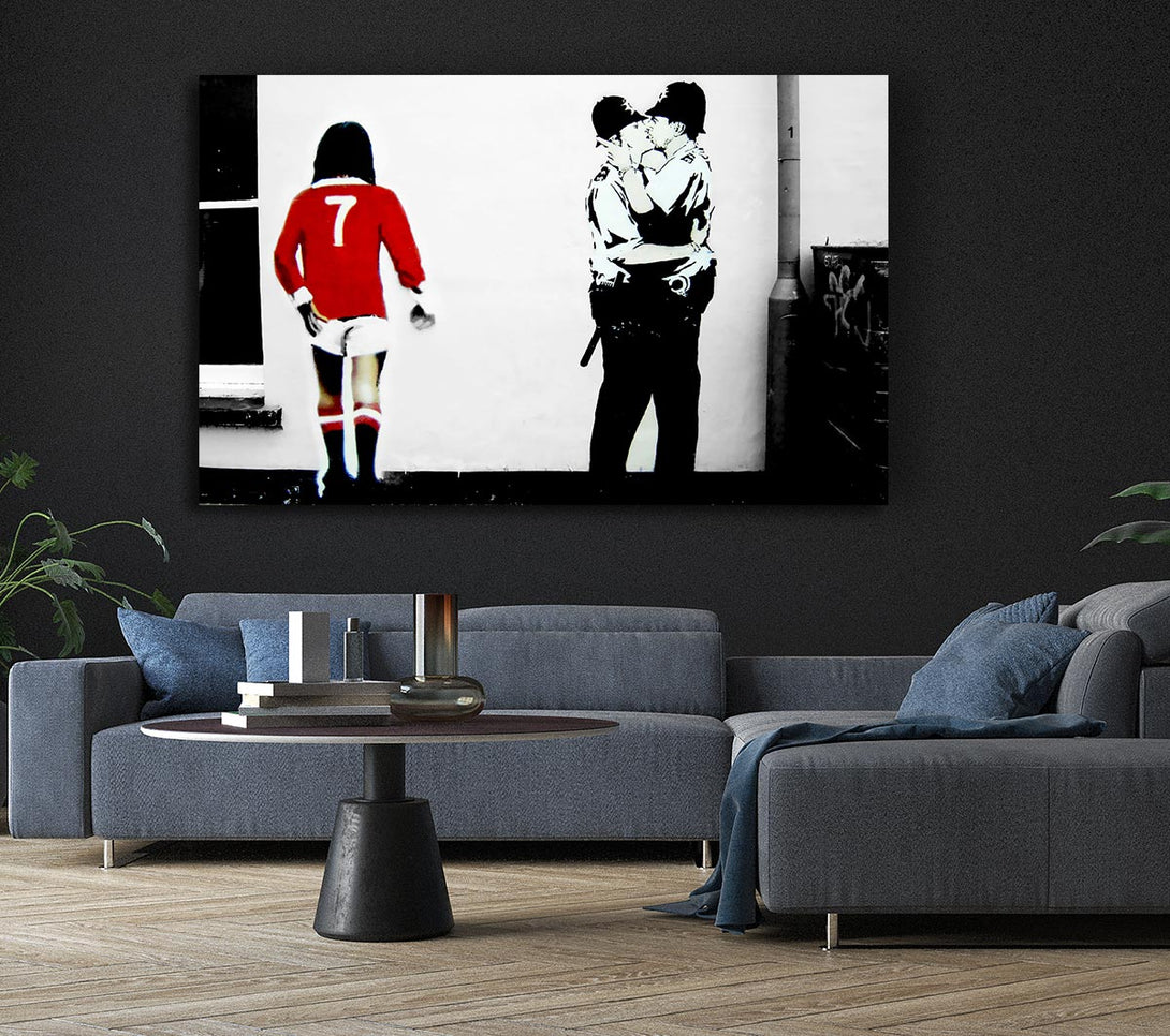 Picture of Kissing Coopers Football Canvas Print Wall Art