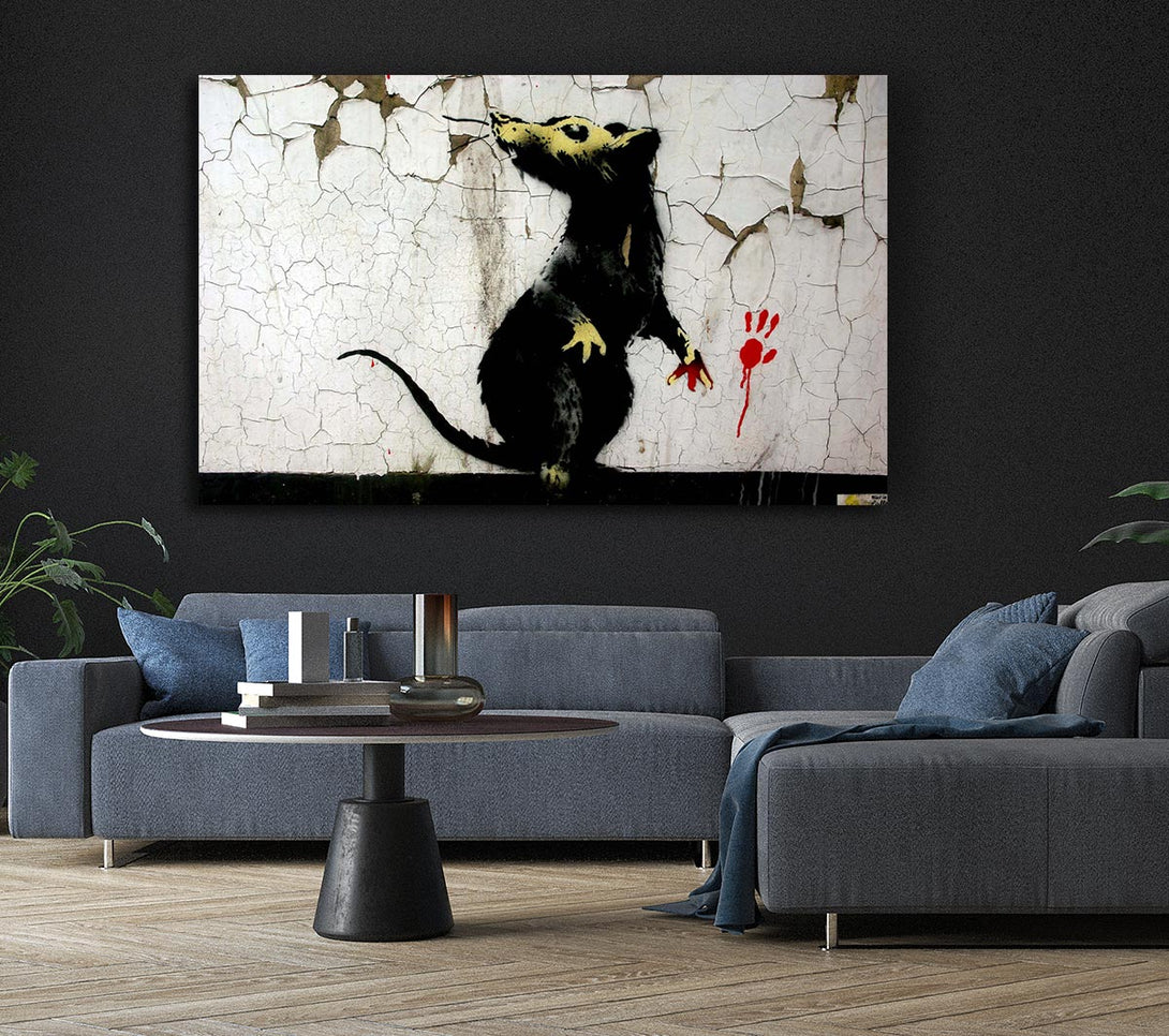  A Canvas Print of Banksy Rat Paw Canvas Wall Art