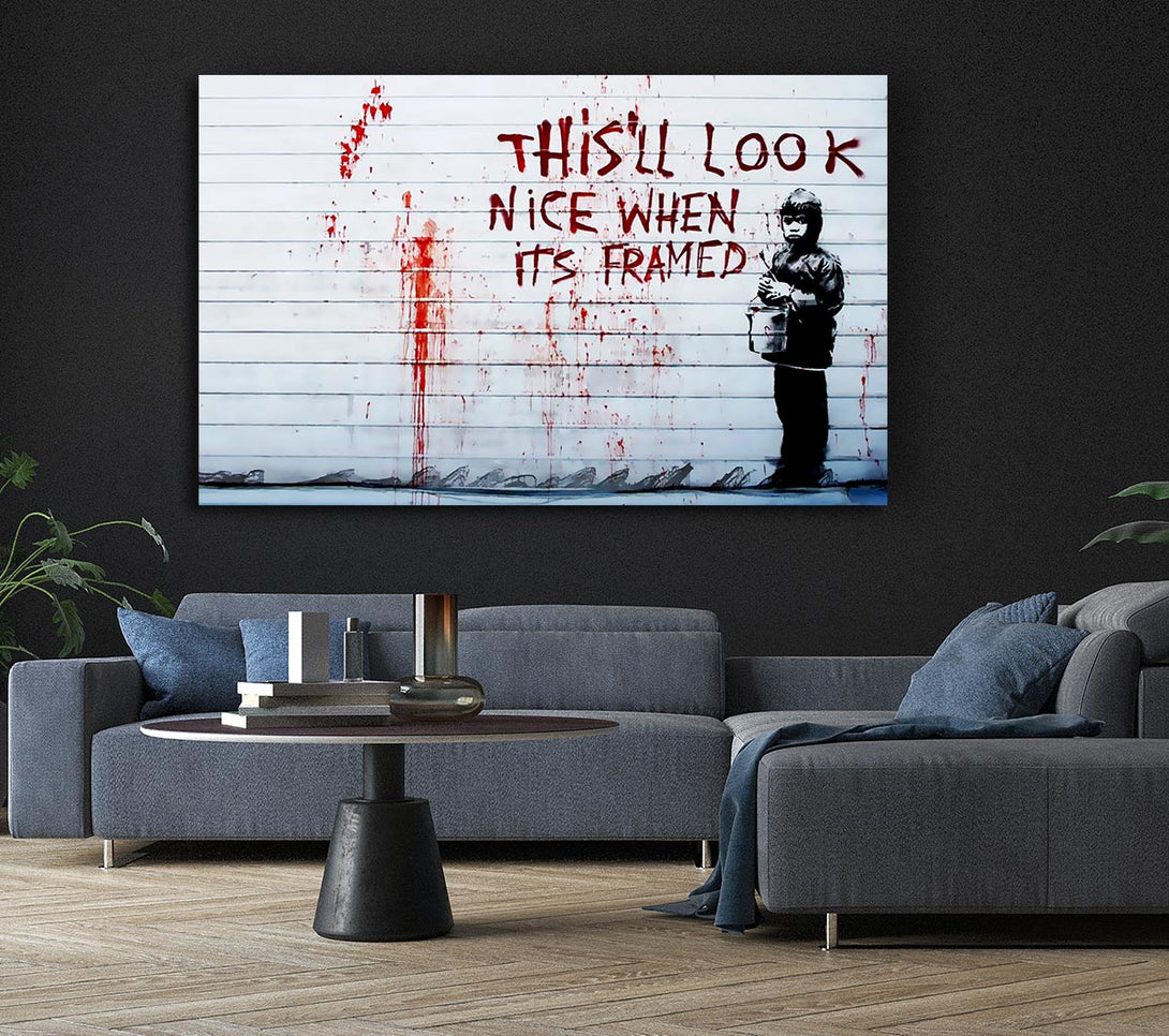  A Canvas Print of Banksy This Ll Look Nice When Its Framed Canvas Art