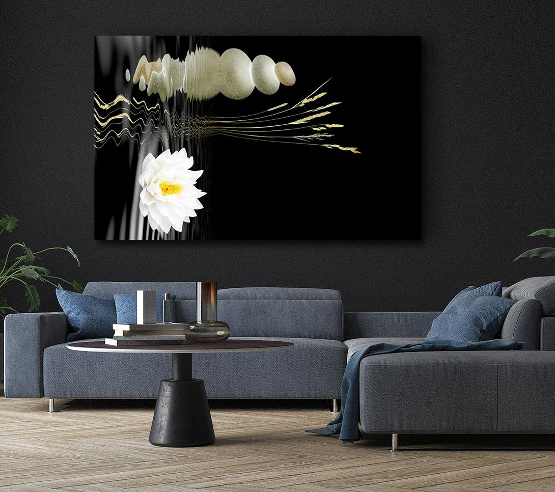 Picture of Waterlily Reflection Ripples Canvas Print Wall Art