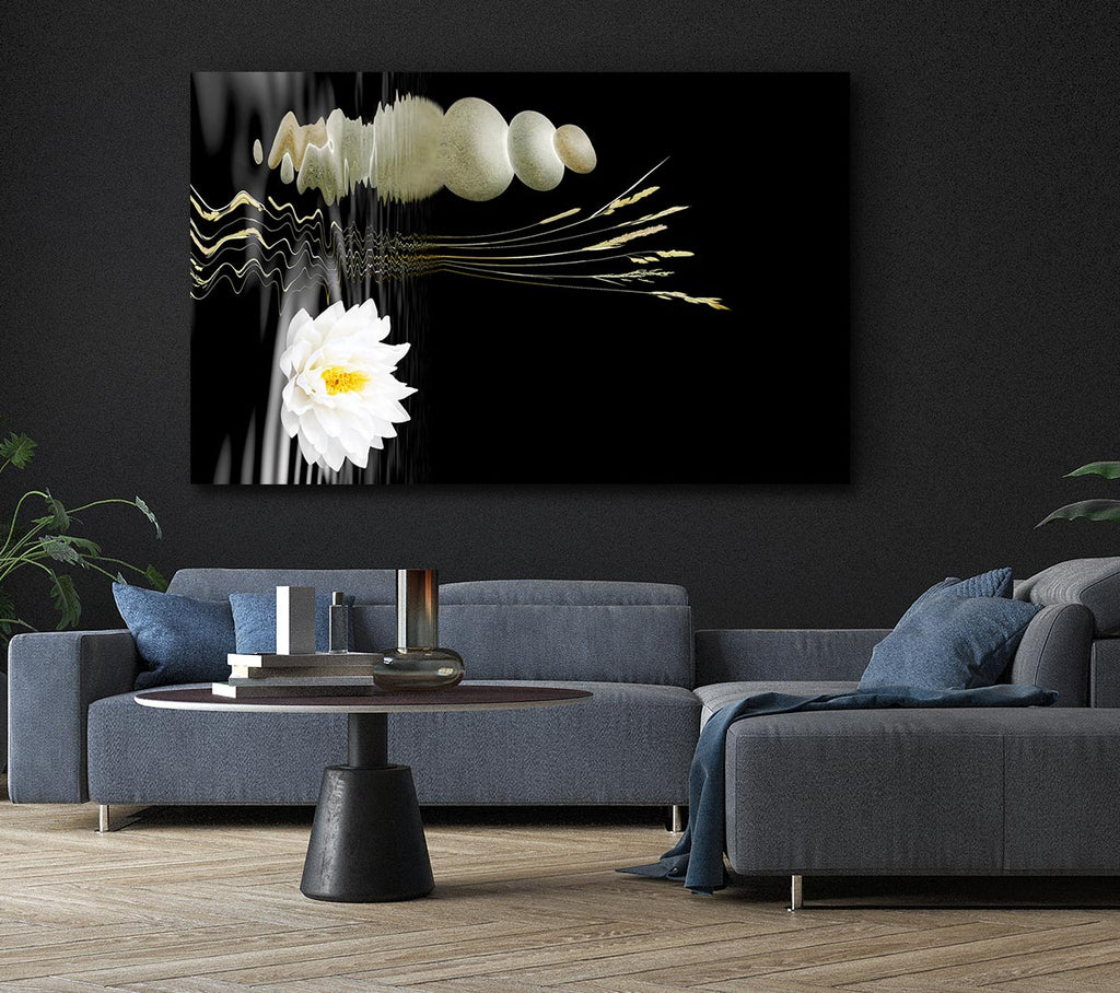 Picture of Waterlily Reflection Ripples Canvas Print Wall Art