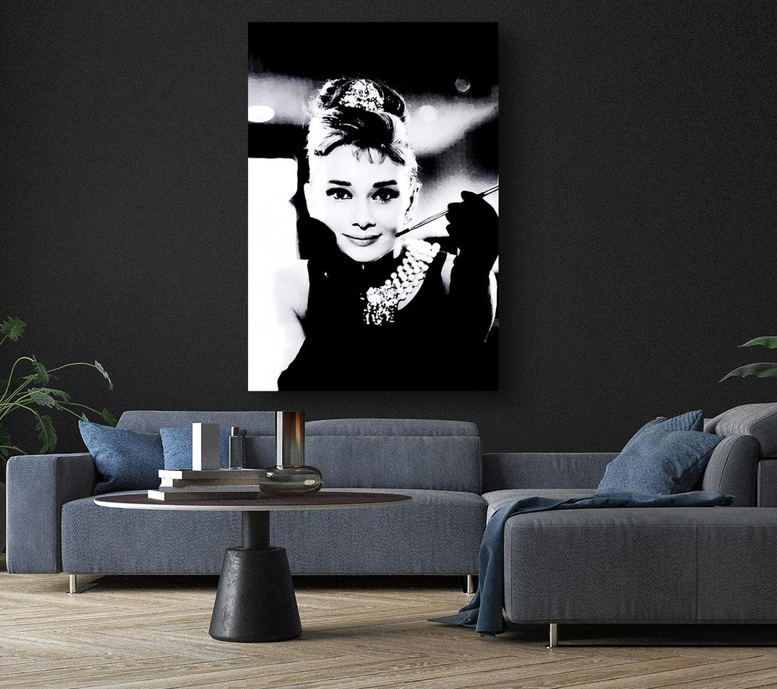 Picture of Audrey Hepburn Breakfast At Tiffanys Canvas Print Wall Art